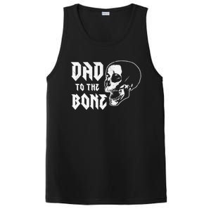 Dad To The Bone Funny Dad Joke Skull Fathers day Halloween PosiCharge Competitor Tank