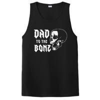 Dad To The Bone Funny Dad Joke Skull Fathers day Halloween PosiCharge Competitor Tank