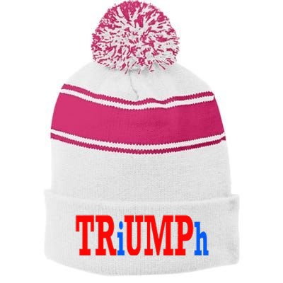 Donald Trump Triumph Stripe Pom Pom Beanie