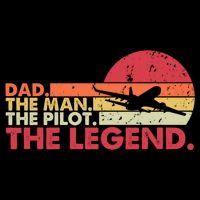Dad The The Pilot The Legend Aviator Father Gift Cooling Performance Crew T-Shirt