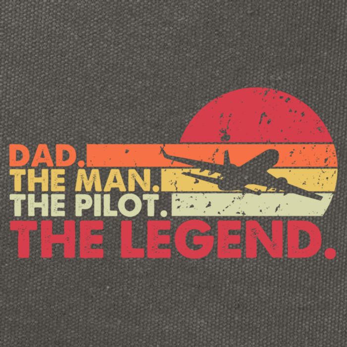 Dad The The Pilot The Legend Aviator Father Gift Cotton Canvas Backpack