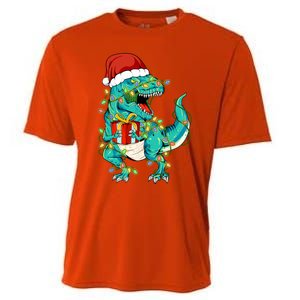 Dinosaur Trex Tree Christmas Sweater Xmas Pet Dino Trex Gift Cooling Performance Crew T-Shirt