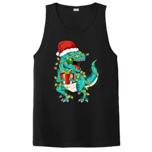 Dinosaur Trex Tree Christmas Sweater Xmas Pet Dino Trex Gift PosiCharge Competitor Tank