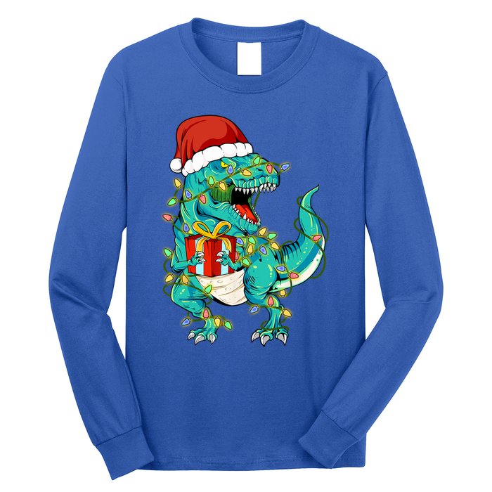 Dinosaur Trex Tree Christmas Sweater Xmas Pet Dino Trex Gift Long Sleeve Shirt