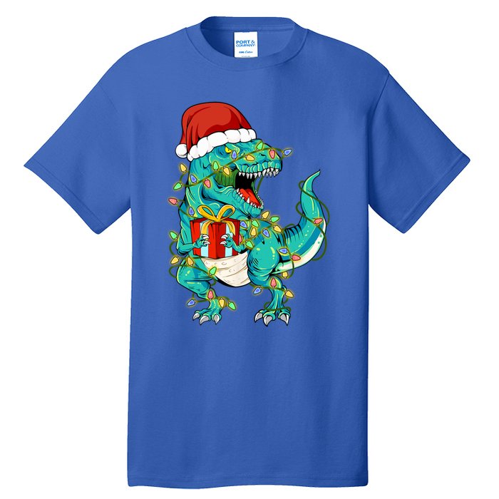 Dinosaur Trex Tree Christmas Sweater Xmas Pet Dino Trex Gift Tall T-Shirt