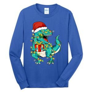 Dinosaur Trex Tree Christmas Sweater Xmas Pet Dino Trex Gift Tall Long Sleeve T-Shirt