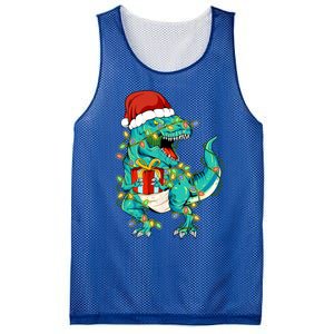 Dinosaur Trex Tree Christmas Sweater Xmas Pet Dino Trex Gift Mesh Reversible Basketball Jersey Tank