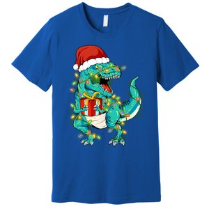 Dinosaur Trex Tree Christmas Sweater Xmas Pet Dino Trex Gift Premium T-Shirt