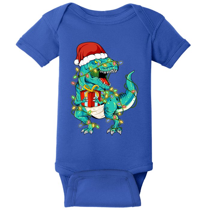 Dinosaur Trex Tree Christmas Sweater Xmas Pet Dino Trex Gift Baby Bodysuit