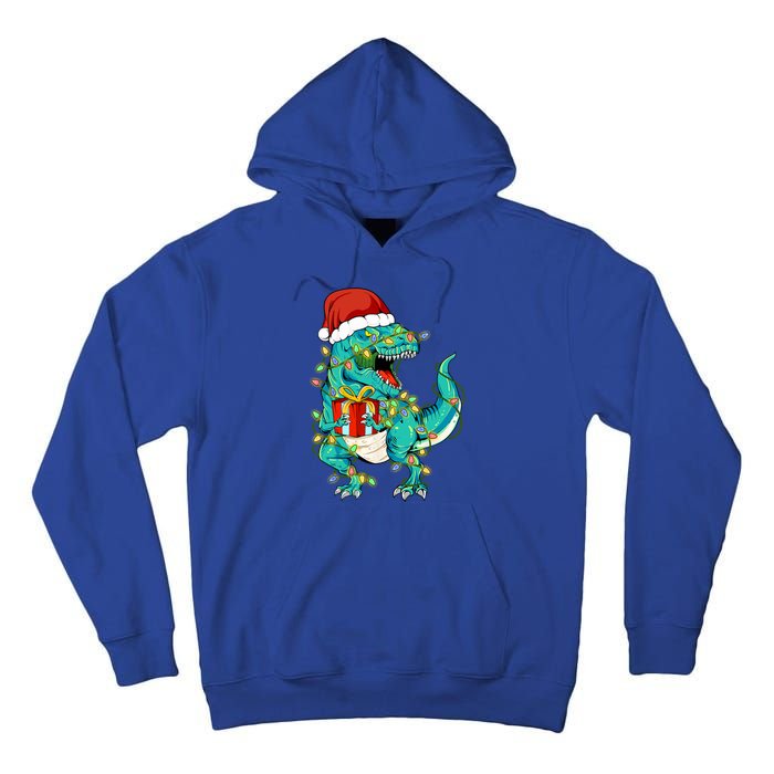 Dinosaur Trex Tree Christmas Sweater Xmas Pet Dino Trex Gift Tall Hoodie