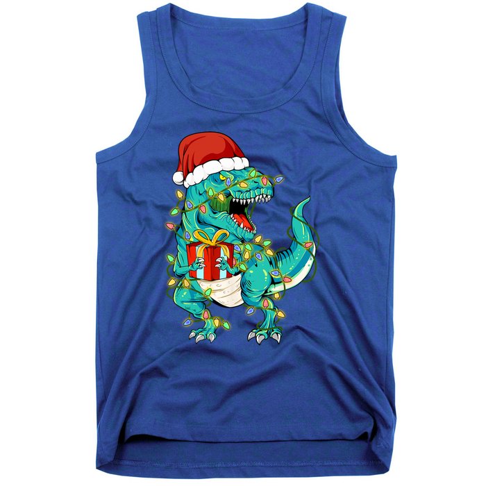 Dinosaur Trex Tree Christmas Sweater Xmas Pet Dino Trex Gift Tank Top