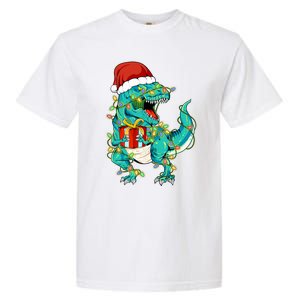 Dinosaur Trex Tree Christmas Sweater Xmas Pet Dino Trex Gift Garment-Dyed Heavyweight T-Shirt