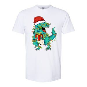 Dinosaur Trex Tree Christmas Sweater Xmas Pet Dino Trex Gift Softstyle CVC T-Shirt