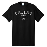 Dallas Texas TX Vintage Athletic Sports Tall T-Shirt