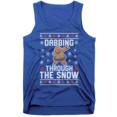 Dabbing Through The Snow Gingerbread Christmas Dab Dance Funny Gift Tank Top
