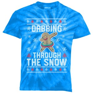 Dabbing Through The Snow Gingerbread Christmas Dab Dance Funny Gift Kids Tie-Dye T-Shirt