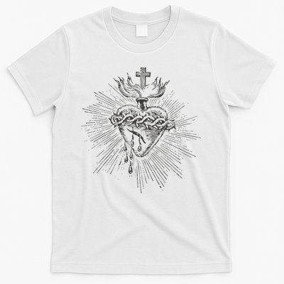 Devotion To The Sacred Heart Of Jesus Vintage Catholic Art T-Shirt
