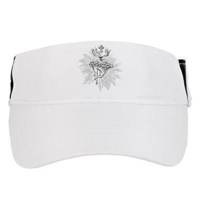 Devotion To The Sacred Heart Of Jesus Vintage Catholic Art Adult Drive Performance Visor