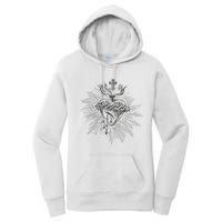 Devotion To The Sacred Heart Of Jesus Vintage Catholic Art Women's Pullover Hoodie