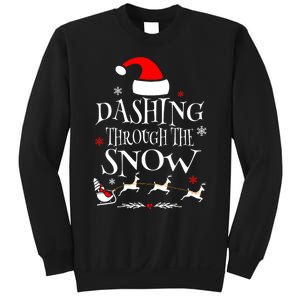 Dashing Through The Snow Merry Christmas Santa Sleigh Ride Sweatshirt