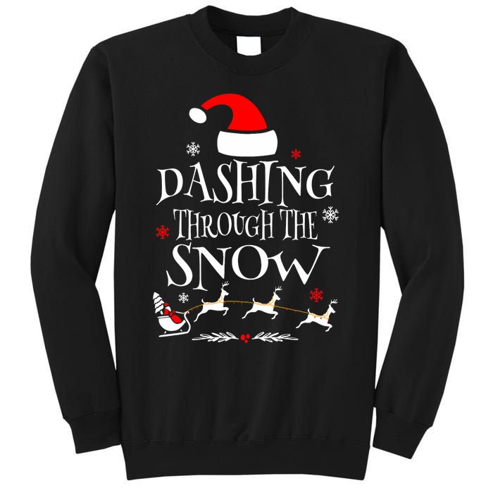 Dashing Through The Snow Merry Christmas Santa Sleigh Ride Sweatshirt