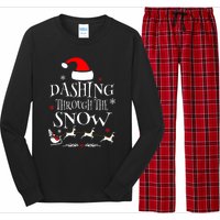 Dashing Through The Snow Merry Christmas Santa Sleigh Ride Long Sleeve Pajama Set