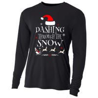 Dashing Through The Snow Merry Christmas Santa Sleigh Ride Cooling Performance Long Sleeve Crew