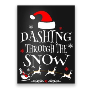 Dashing Through The Snow Merry Christmas Santa Sleigh Ride Poster