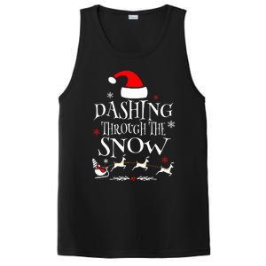 Dashing Through The Snow Merry Christmas Santa Sleigh Ride PosiCharge Competitor Tank