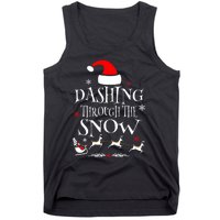 Dashing Through The Snow Merry Christmas Santa Sleigh Ride Tank Top