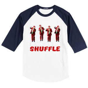 Do The Trump Shuffle Funny Trump Dance Santa Christmas Pj Baseball Sleeve Shirt