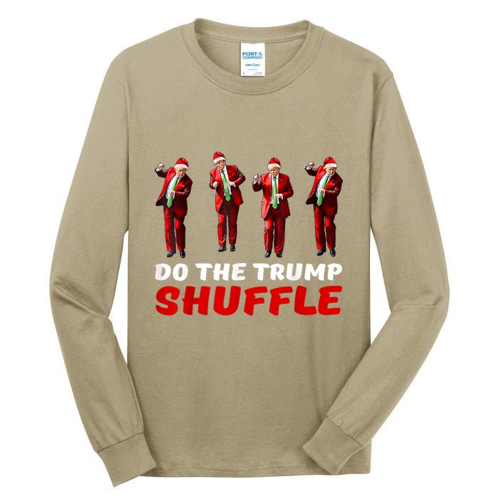 Do The Trump Shuffle Funny Trump Dance Santa Christmas Pj Tall Long Sleeve T-Shirt