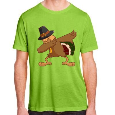 Dabbing Turkey Thanksgiving Dinner Dab Animal Meme Gift Adult ChromaSoft Performance T-Shirt