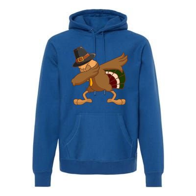 Dabbing Turkey Thanksgiving Dinner Dab Animal Meme Gift Premium Hoodie