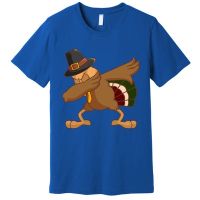 Dabbing Turkey Thanksgiving Dinner Dab Animal Meme Gift Premium T-Shirt