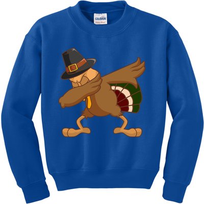 Dabbing Turkey Thanksgiving Dinner Dab Animal Meme Gift Kids Sweatshirt