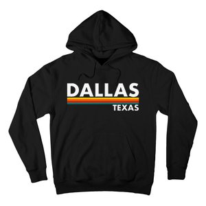 Dallas Texas Tx Retro Stripes Hoodie