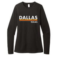 Dallas Texas Tx Retro Stripes Womens CVC Long Sleeve Shirt