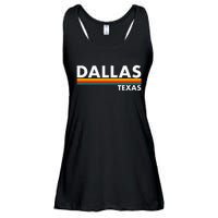 Dallas Texas Tx Retro Stripes Ladies Essential Flowy Tank