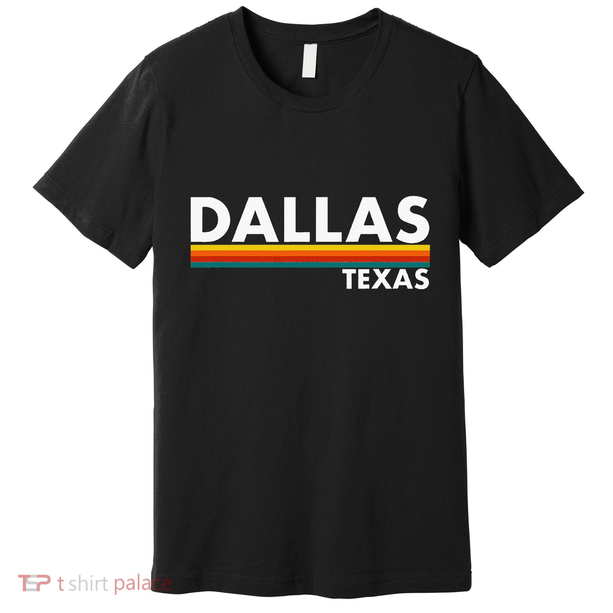 Dallas Texas Tx Retro Stripes Premium T-Shirt