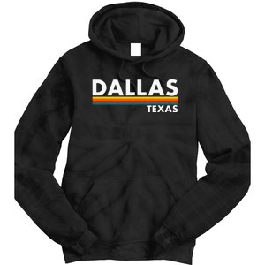 Dallas Texas Tx Retro Stripes Tie Dye Hoodie