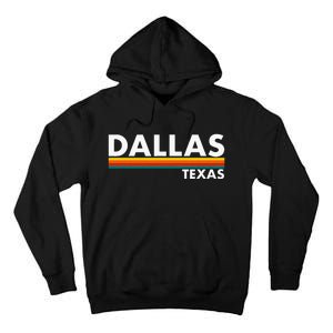 Dallas Texas Tx Retro Stripes Tall Hoodie