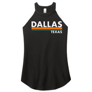 Dallas Texas Tx Retro Stripes Women's Perfect Tri Rocker Tank