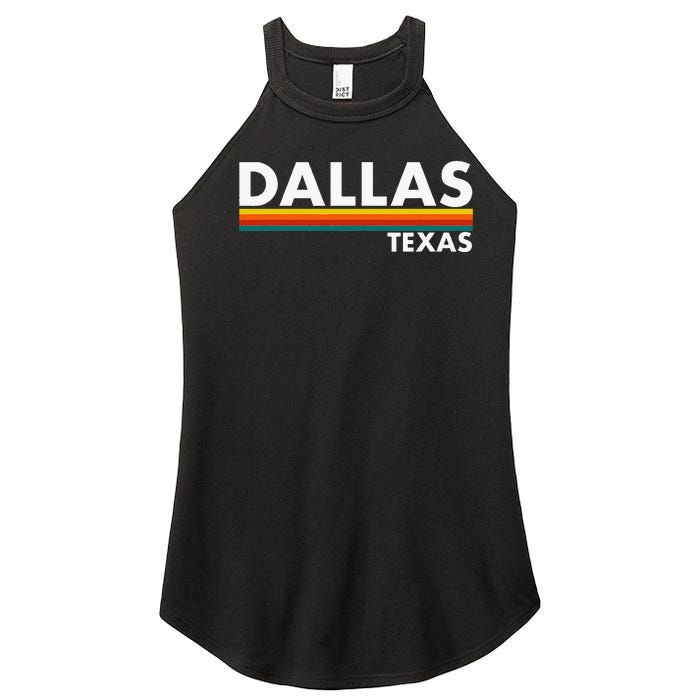 Dallas Texas Tx Retro Stripes Women's Perfect Tri Rocker Tank