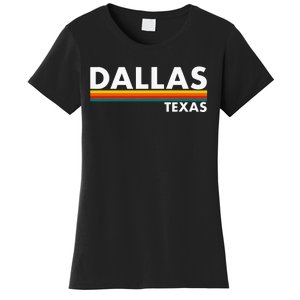 Dallas Texas Tx Retro Stripes Women's T-Shirt