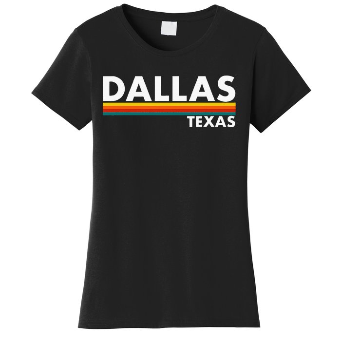 Dallas Texas Tx Retro Stripes Women's T-Shirt