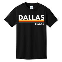 Dallas Texas Tx Retro Stripes Kids T-Shirt