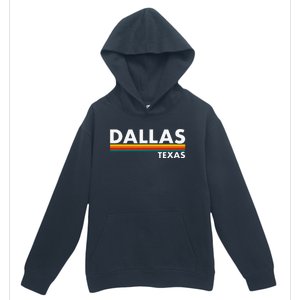 Dallas Texas Tx Retro Stripes Urban Pullover Hoodie