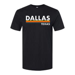 Dallas Texas Tx Retro Stripes Softstyle CVC T-Shirt