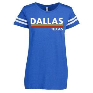 Dallas Texas Tx Retro Stripes Enza Ladies Jersey Football T-Shirt